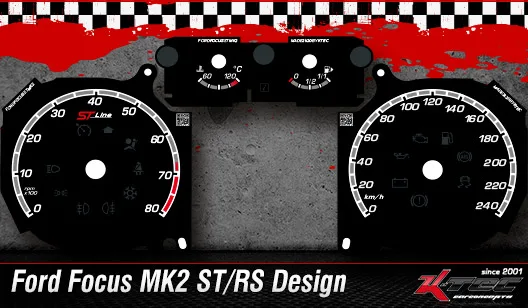Tachoscheiben Ford Focus MK2 FL / ST-RS  Design