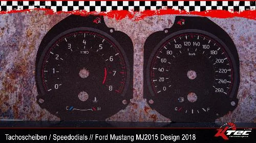 Tachoscheiben Ford Mustang MJ2015 im 2018 Digitaldesign
