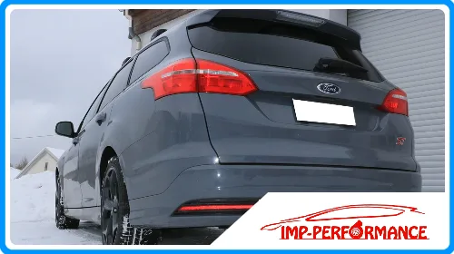 FOX Sportauspuff Ford Focus III ST Turnier Komplettanlage Ausgang mittig - 2x115x85 Typ 32 schwarz